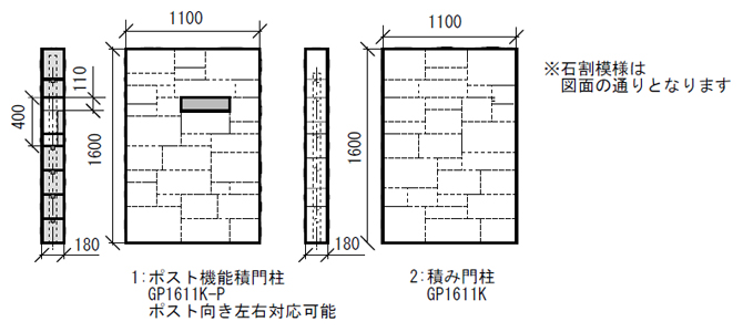 積み門柱